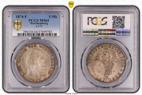 1874-F 5 Mk J-173 MS64