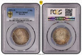 1891-D 2 Mk J-45 MS65