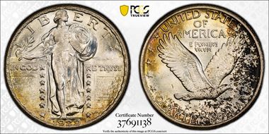 1929 25C MS66+ FH