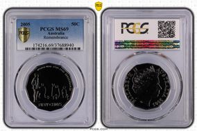 2005 50C Remembrance MS69