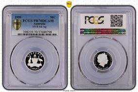 1999 50C 1918 6d Ag PR70DCAM