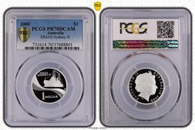 2000 $1 HMAS Sydney II PR70DCAM