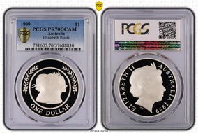 1999 $1 Elizabeth Busts PR70DCAM