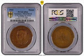 1933 Medal C-30 36mm AE Matte BAYER edge SP62