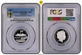 2004 $1 Eureka Stockade Silver PR69DCAM