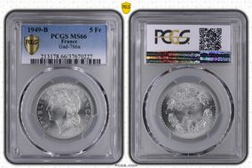 1949-B 5 Fr Gad-766a MS66