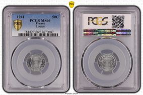 1941 50C Lourde MS66