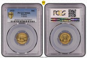 1932 50C 9 fermé MS66