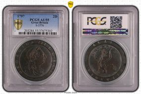 1797 2D S-3776 AU55BN