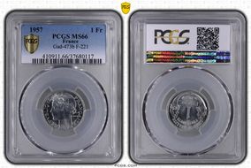 1957 1 Fr Gad-473b F-221 MS66