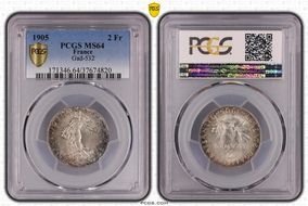 1905 2 Fr Gad-532 F-266 MS64