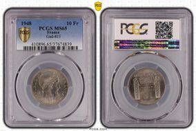 1948 10 Fr Gad-811 F-362 MS65