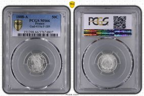 1888-A 50C Gad-419a F-189 MS66