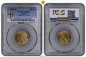 1951-B 20 Fr Gad-865 F-402 MS65