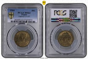 1964 50C Gad-427 F-197 MS64