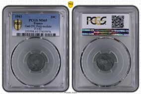 1943 10C Gad-291 Petit module F-142 MS65