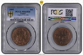 1905 10C Gad-277 F-136 MS64RB