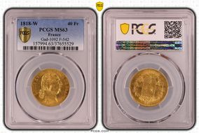 1818-W 40 Fr Gad-1092 F-542 MS63
