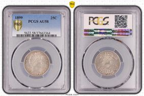 1899 25C AU58