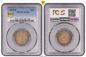 1915-D 25C AU58