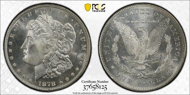 1878 7TF $1 VAM 141 Tripled Star MS66