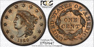 1829 1C Newcomb 6 PR64BN