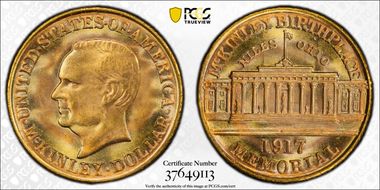 1917 G$1 McKinley MS68