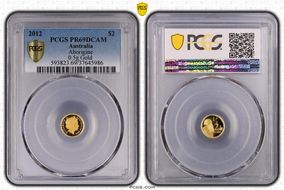 2012 $2 Aboriginal 0.5g Gold PR69DCAM