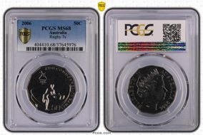 2006 50C Rugby 7s MS68