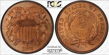 1872 2C MS65+ RD