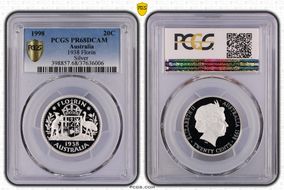 1998 20C 1938 Florin Silver PR68DCAM