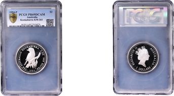 1994-P $2 Kookaburra 2oz Ag PR69DCAM