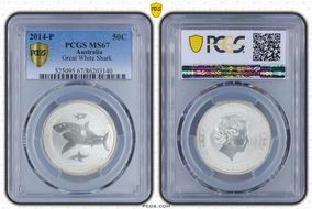 2014-P 50C Great White Shark MS67