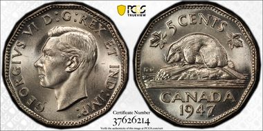 1947 5C Dot MS66