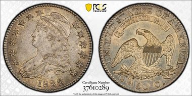 1822 50C O-108a MS63