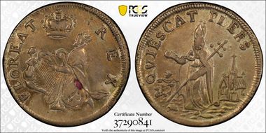 1670s NJ 1/4P Saint Patrick, Silver N1