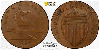 1786 NJ 1/2P Maris 15-T, Leaning Head AU53BN