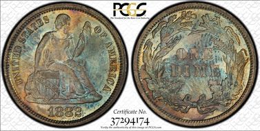 1882 10C MS67+