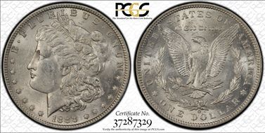 1888-O $1 VAM 4, Hot Lips MS60