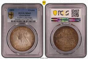 1899 Crown S-3937 LXIII Edge MS63