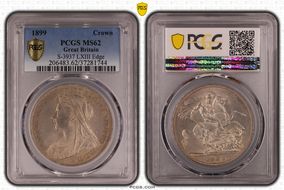 1899 Crown S-3937 LXIII Edge MS62