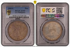 1903-S Peso KM-168  Ag AU53