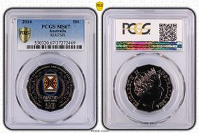 2014 50C AIATSIS Colorized MS67