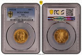 1932-R 100 L Year X KM-72  Au MS65