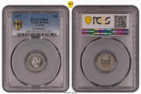 1937 3D S-4088 Crowned 3 PR65