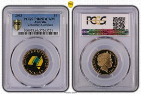 2003 $1 Volunteers Colorized PR69DCAM