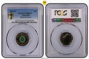 2014-C $2 Remembrance Colorized MS67