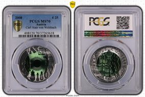 2008 € 25 Carl Auer von Welsbach MS70