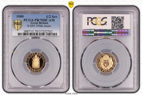 1989 1/2 Sov 500th Anniv. Sov. S-SB3  Au PR70DCAM