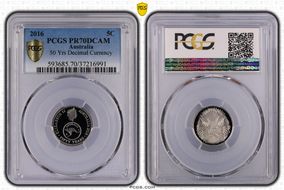 2016 5C 50 Yrs Decimal Currency PR70DCAM